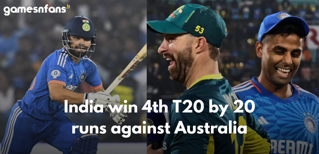 IND vs AUS 4th T20I HIGHLIGHTS : India win 4th T20 by 20 runs against Australia, take series 3-1