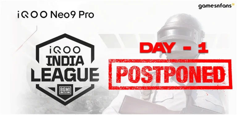 iQOO BGMI India League Day 1 canceled